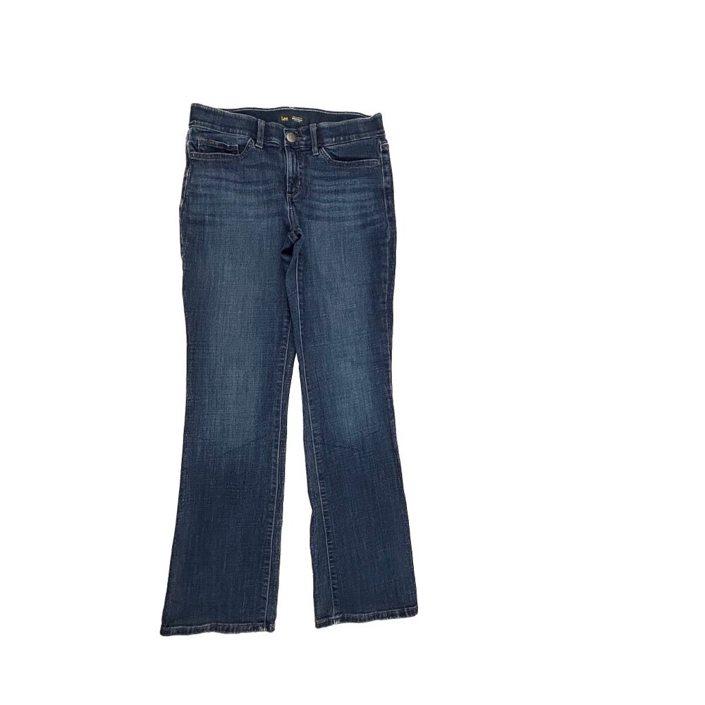Lee Regular Fit Bootcut Mid Rise Women's size 8 Dark Wash Blue‎ Denim jeans
